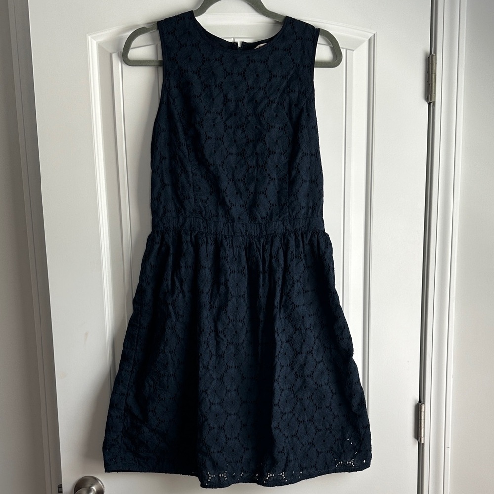 Brooks Brothers Navy Lace Cocktail Dress